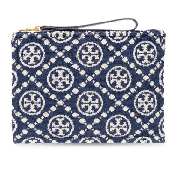 Tory Burch T Monogram Terry Cloth clutch - Picture 4 of 6